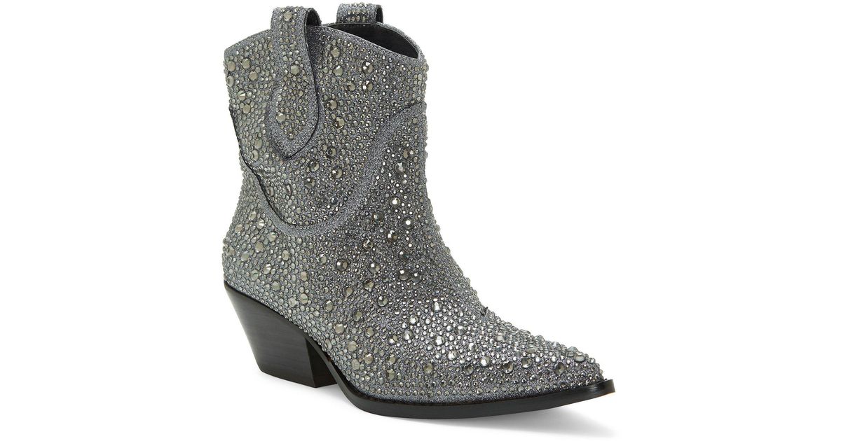 Jessica Simpson Tamira2 Rhinestone Embellished Block Heel Western ...