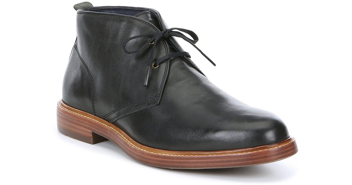 cole haan black chukka boots