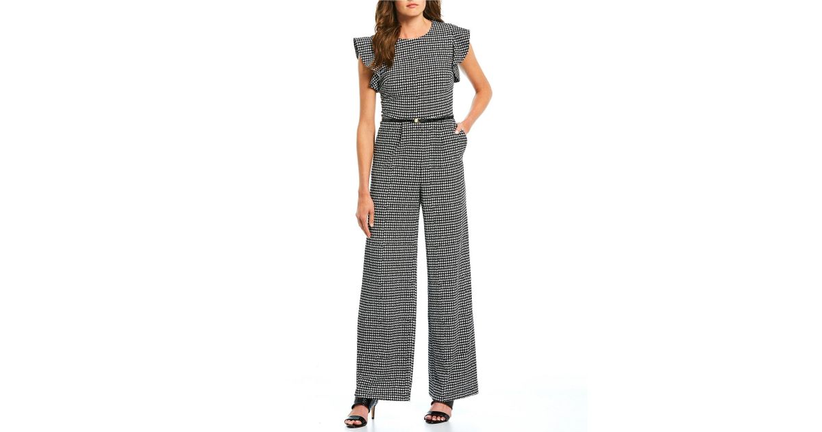 calvin klein houndstooth jumpsuit