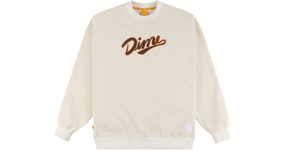 Dime Team Corduroy Crewneck in Cream (Natural) for Men | Lyst