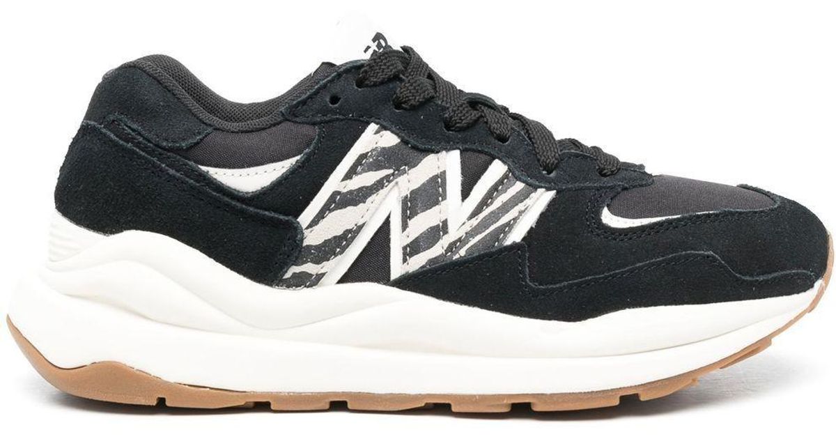 New Balance Zebraprint Lowtop Sneakers in Black Lyst UK