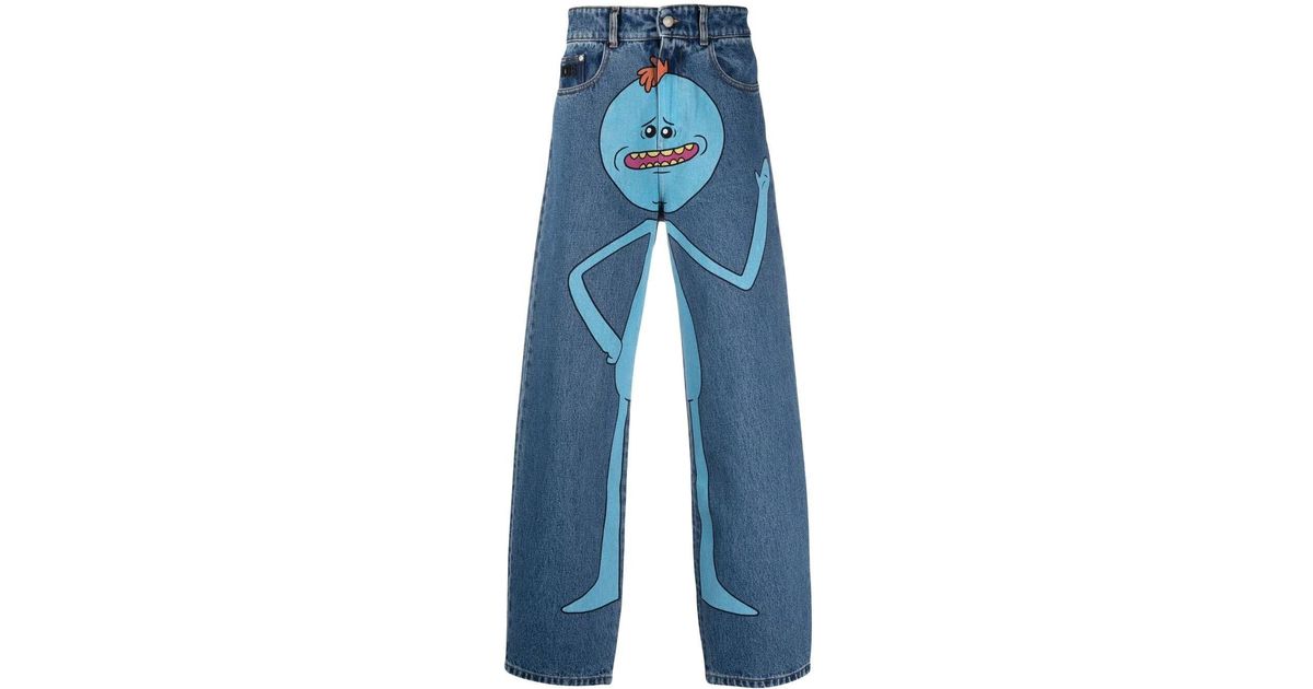 Gcds Denim Rick And Morty Motif Jeans in Blue for Men - Lyst
