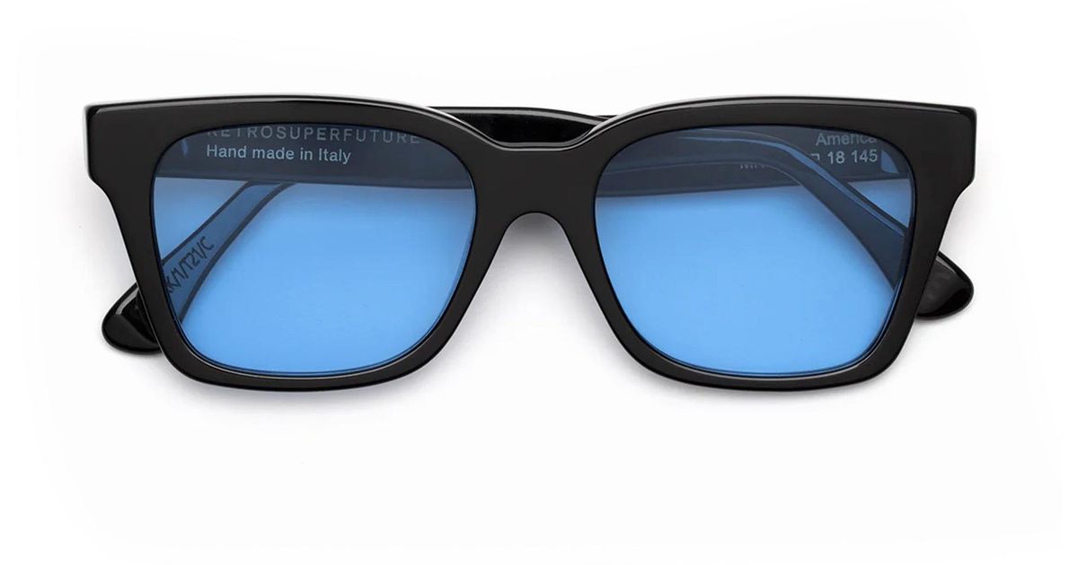 RETROSUPERFUTURE Occhiali Da Sole Unisex 'Benz Rusty' | Taglia 51/24/145 | Design Vintage Metal