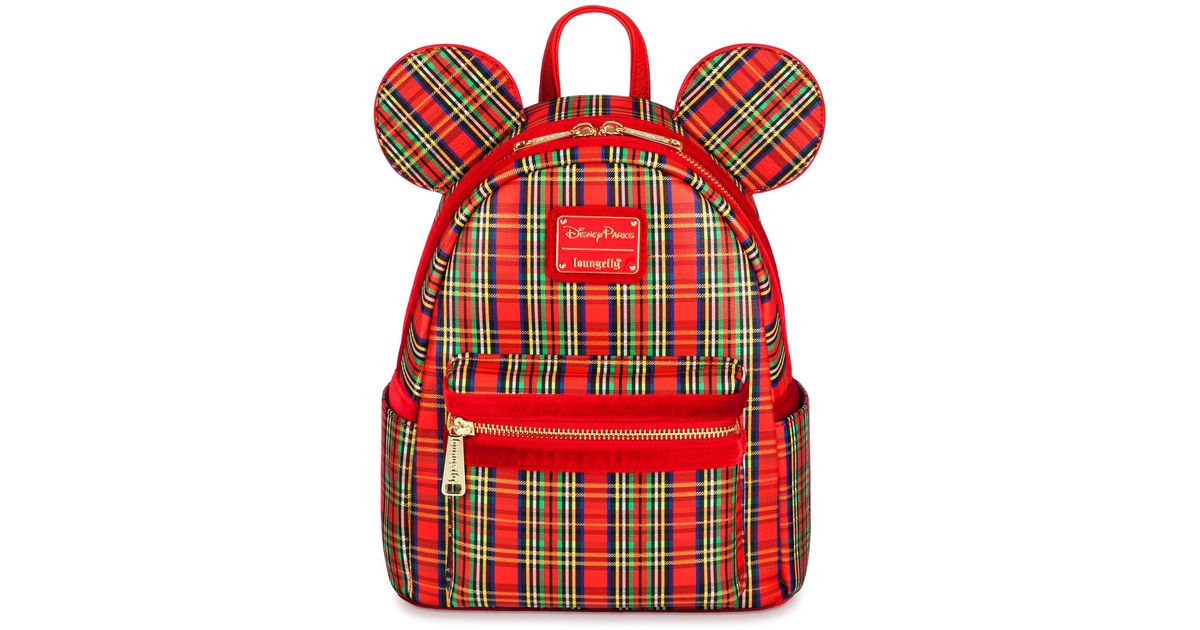 Disney Loungefly Mickey Mouse Plaid Backpack, in Red Lyst UK