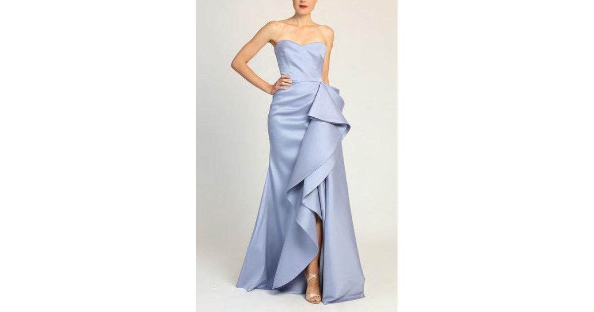 periwinkle strapless dress