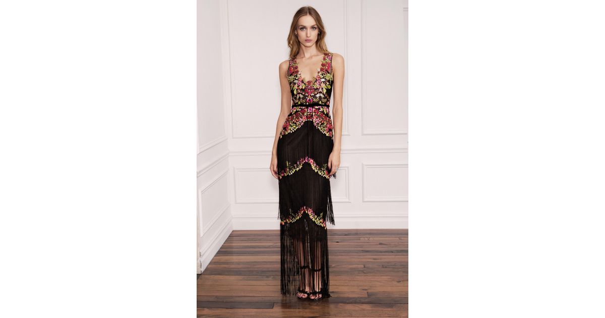 marchesa notte black gown