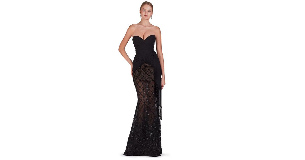 Strapless Twisted Corset Fitted Gown main image 0
