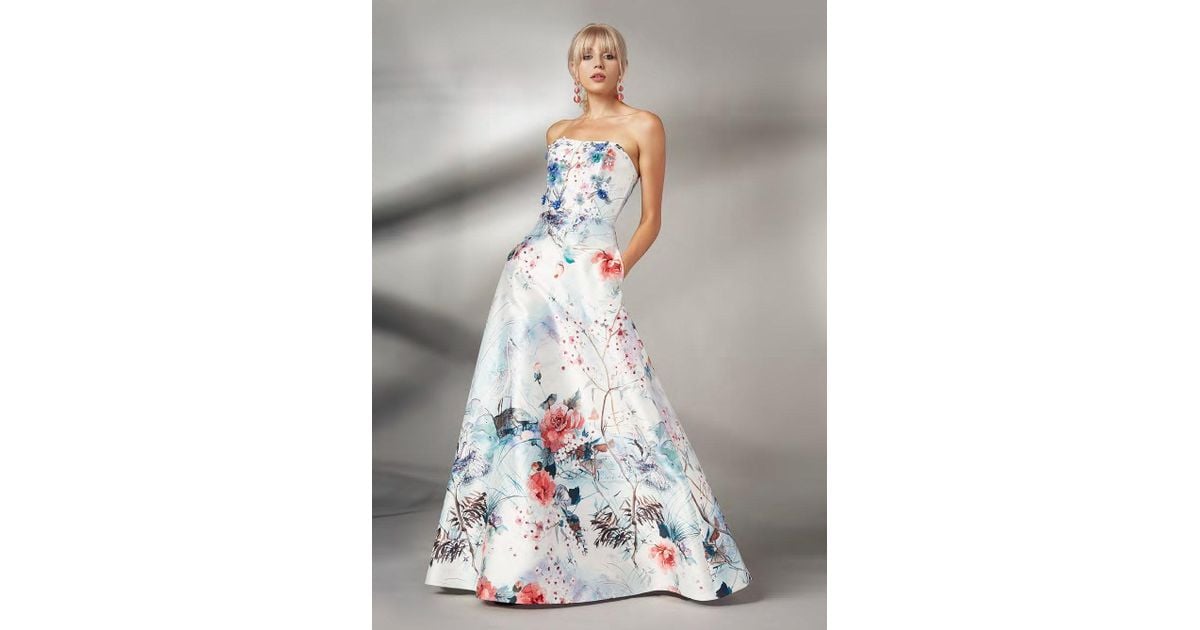 floral evening dress