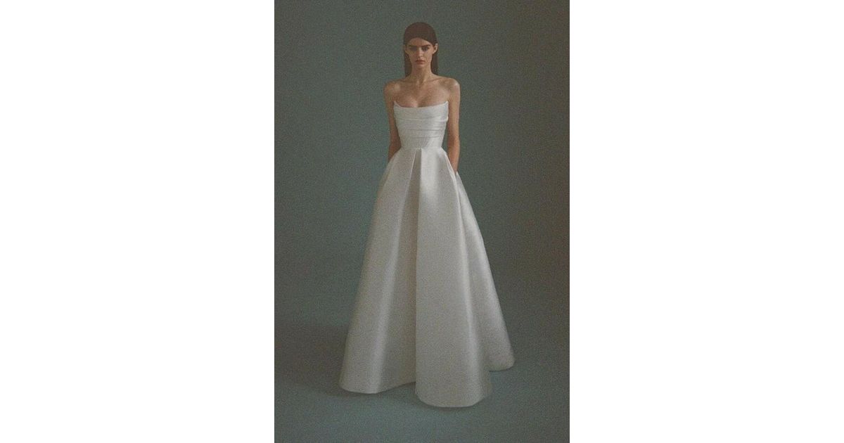 alex perry isobel silk strapless bridal gown