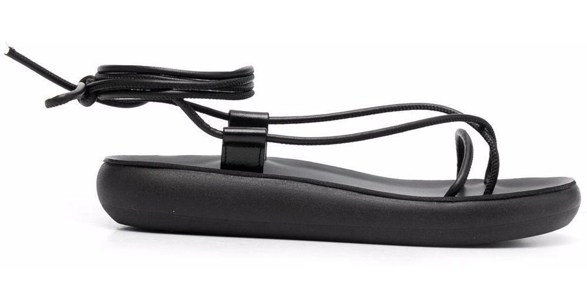 Ancient Greek Sandals Leather Black Diakopes Comfort Sandals - Lyst