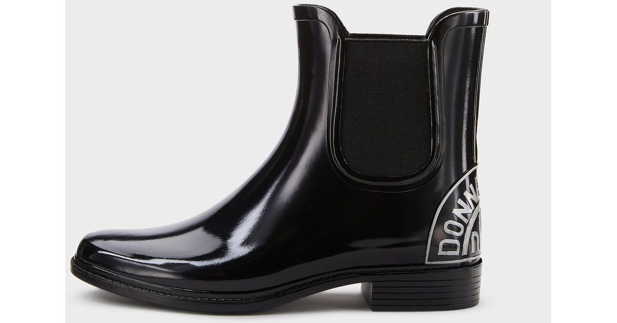 DKNY Marsha Ankle Rain Boot in Black - Lyst