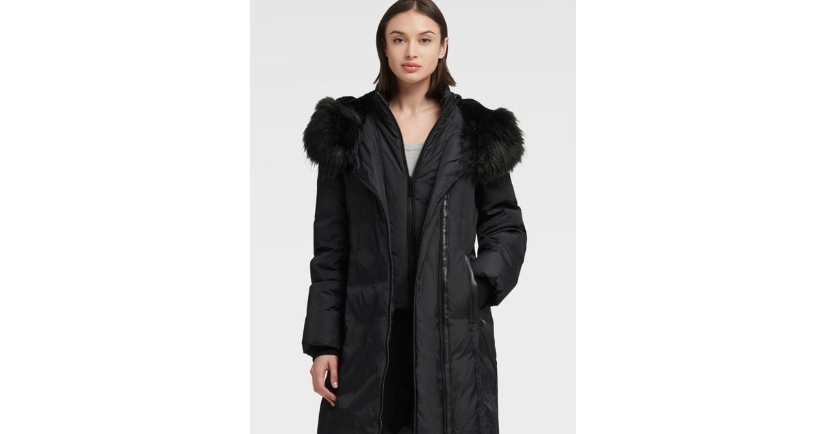 dkny puffer coat with hood