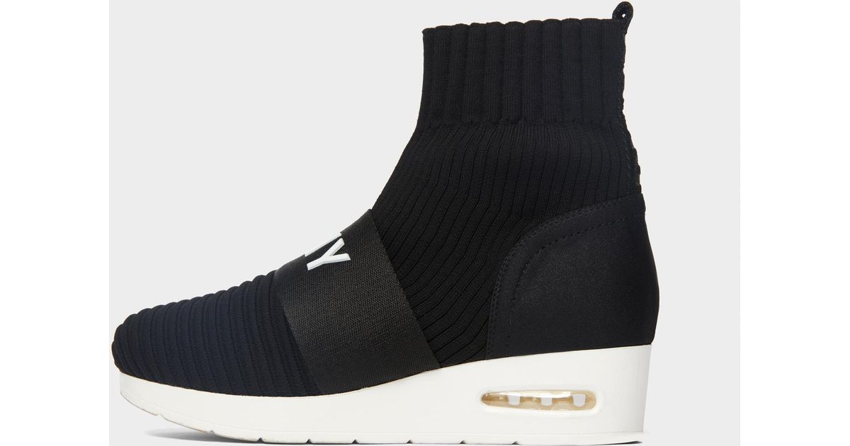 dkny slip on wedge sneaker