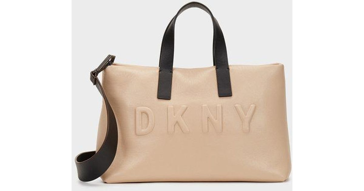 dkny debossed logo bag