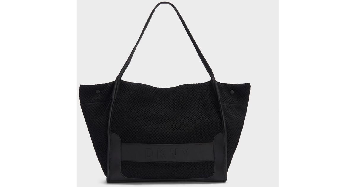 dkny ebony mesh tote