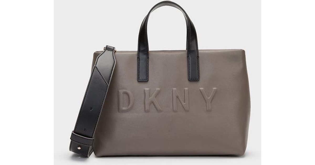 dkny debossed logo bag