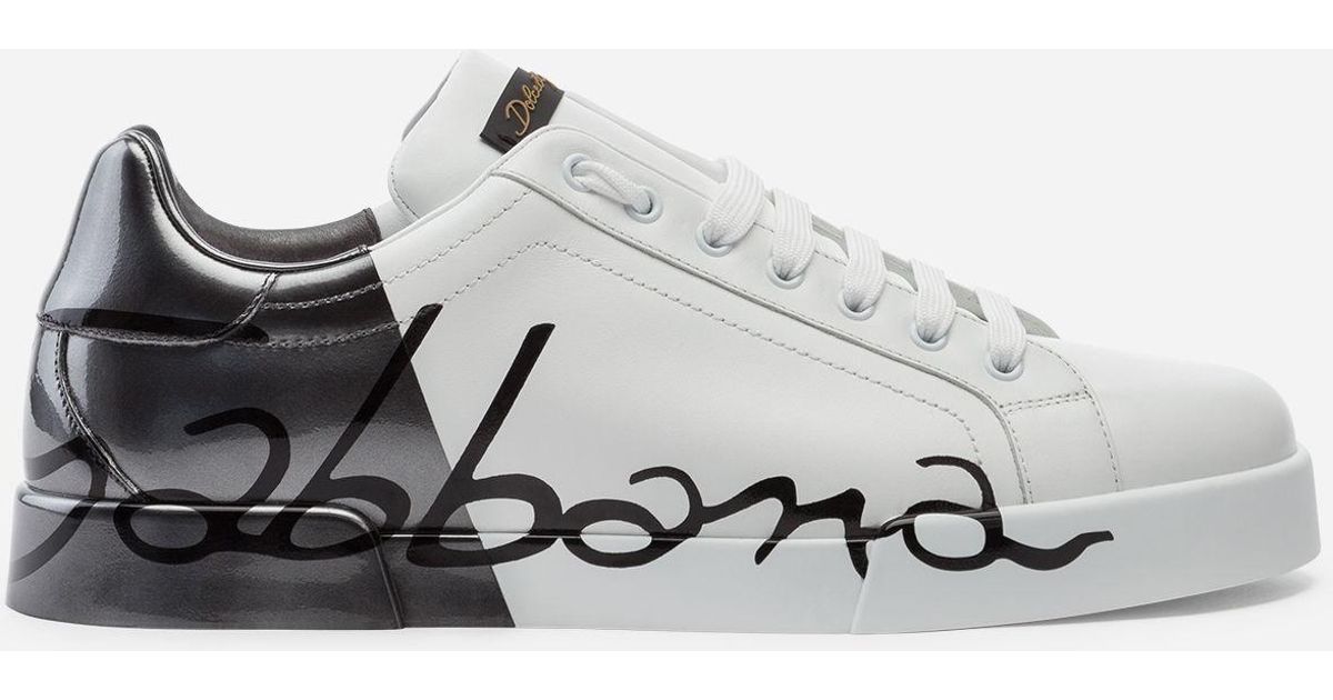 patent calfskin portofino sneakers