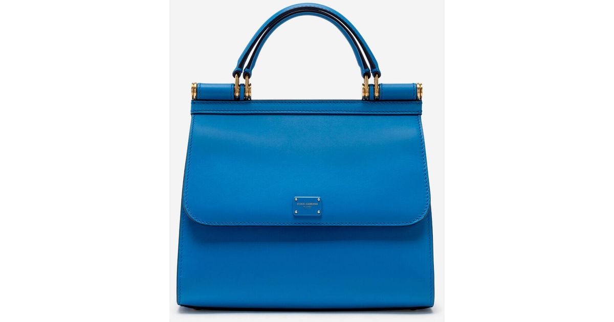 Dolce & Gabbana Leather Small Calfskin Sicily 58 Bag in Blue | Lyst