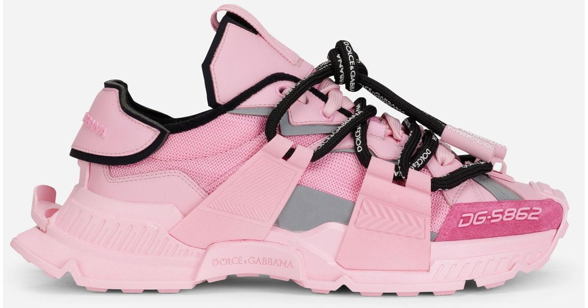 dolce and gabbana mixed material sneakers