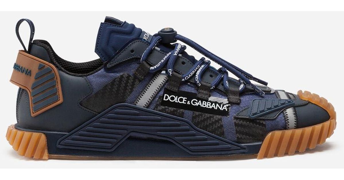 dolce and gabbana ns1 sneakers in mixed materials