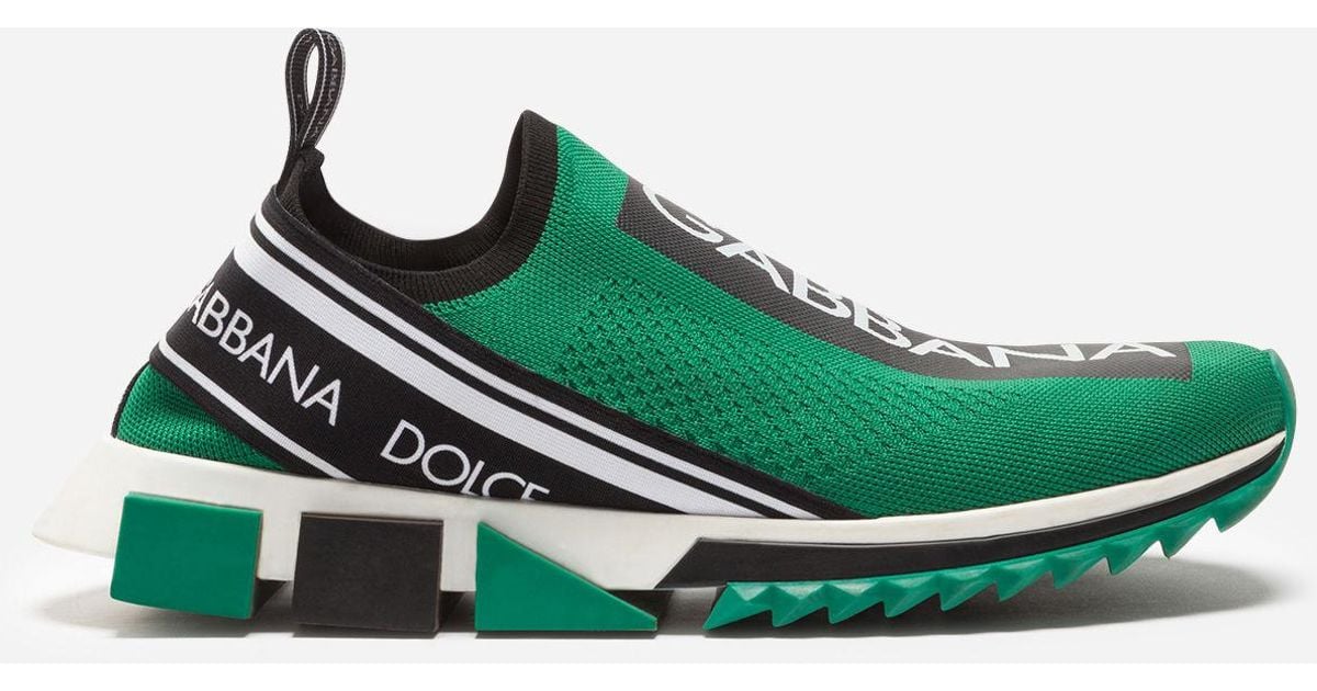 Dolce & Gabbana Synthetic Branded Sorrento Sneakers in Green for Men Lyst