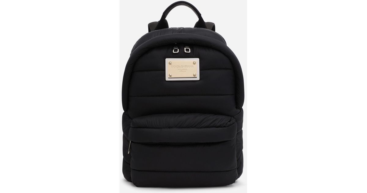 for Men Dolce & Gabbana Synthetic Padded Nylon Backpack in Nero Save 18% Black Mens Backpacks Dolce & Gabbana Backpacks 