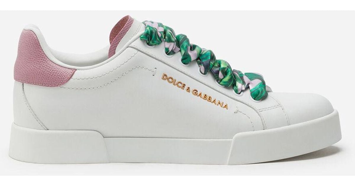 portofino sneakers in printed nappa calfskin with patch
