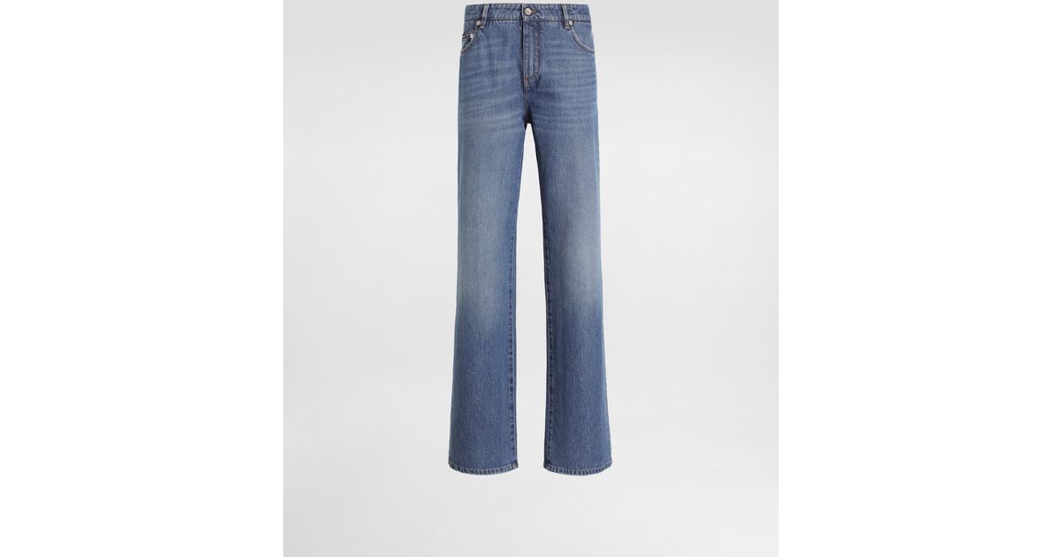 人気＊Dolce&Gabbana＊Loose denim jeans with pressed pleat Loose denim jeans with pressed pleat in Multicolor for Women