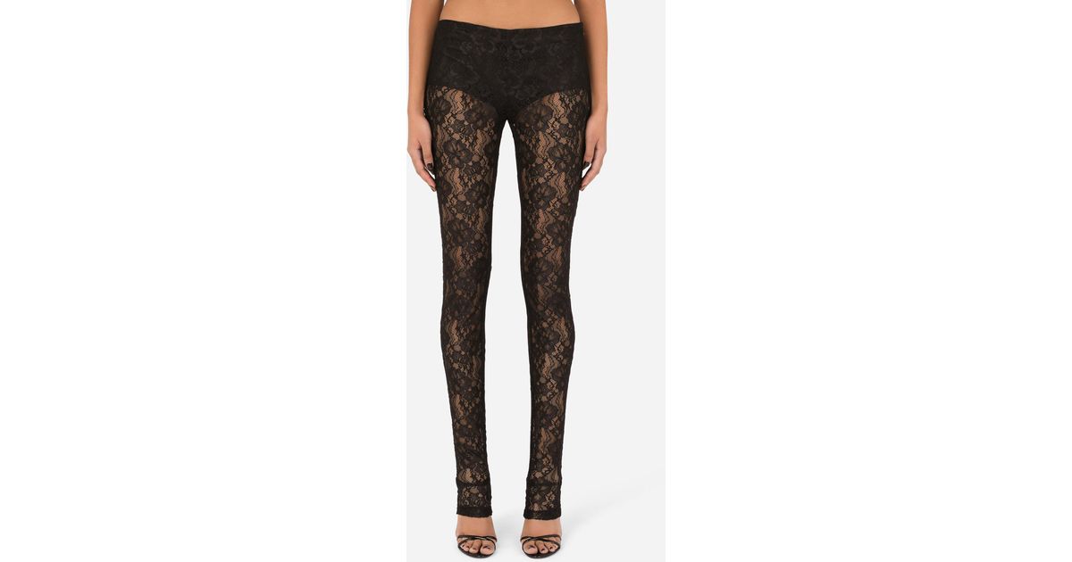 Leggings De Punto Con Encaje - PANTALÓN de Mujer | E-Store REDValentino