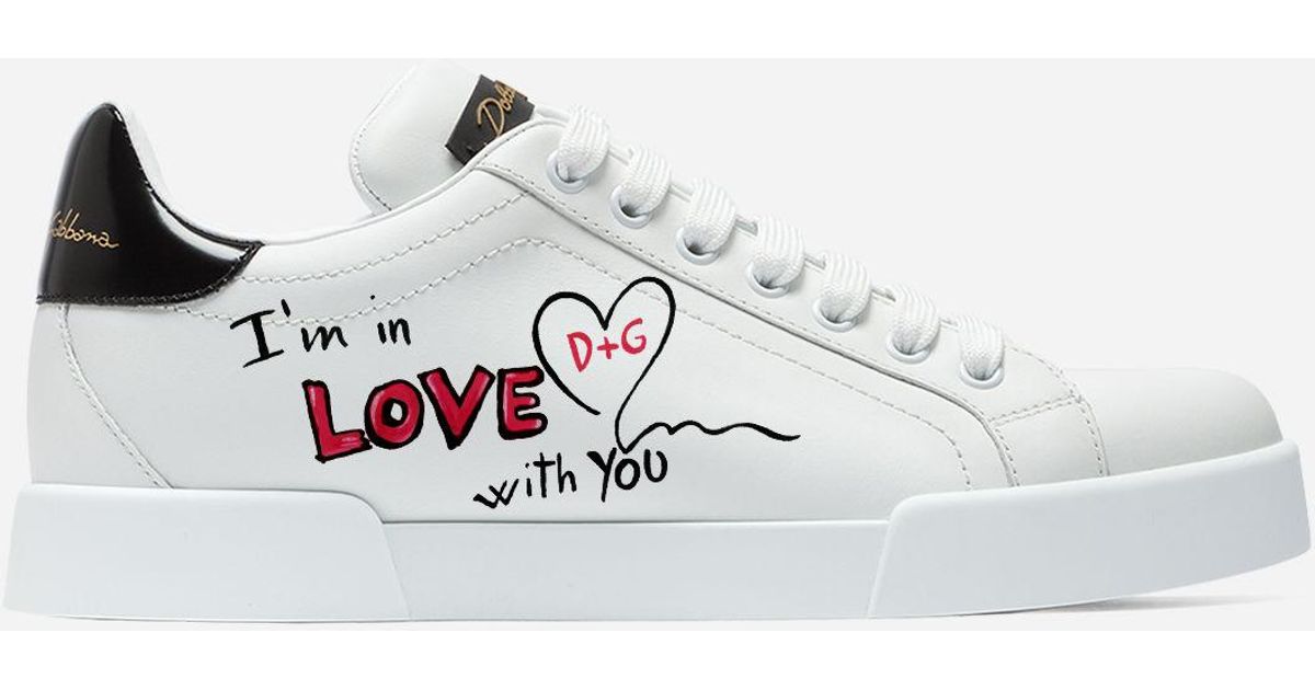 Dolce & Gabbana "i'm In Love" St. Valentine Sneakers in White | Lyst