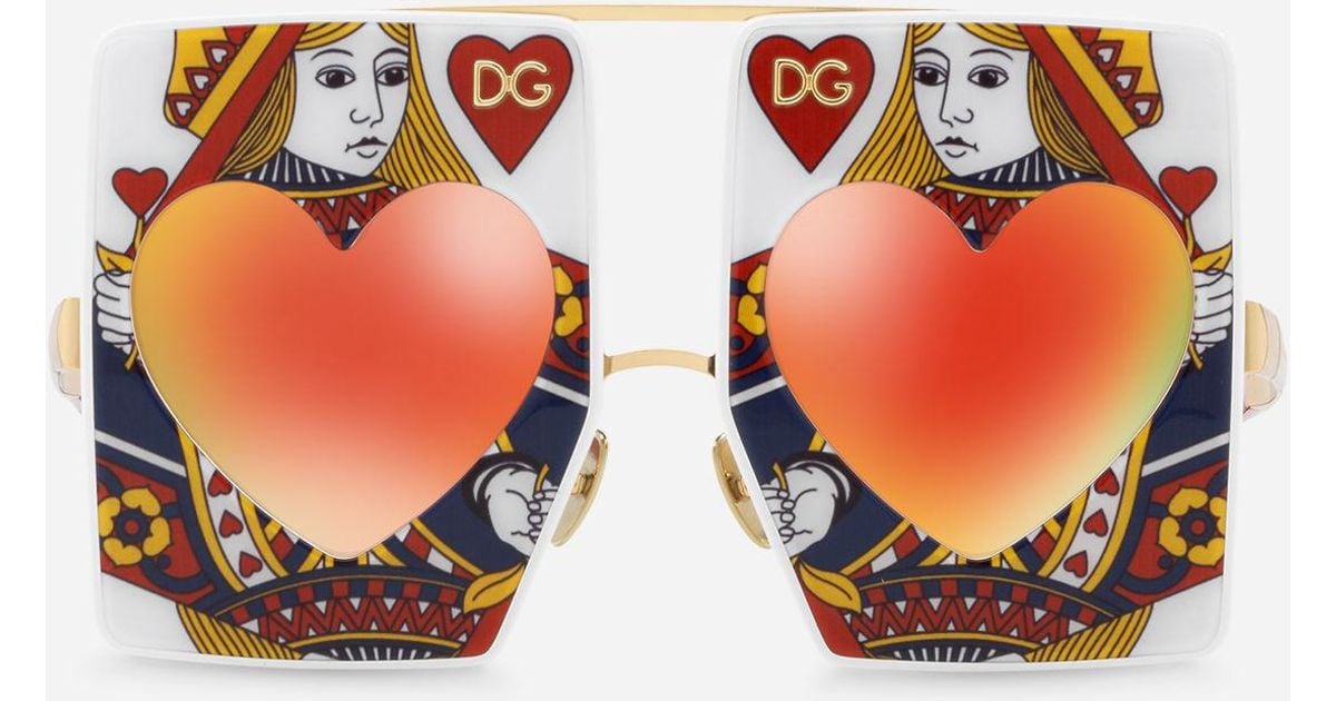 dolce and gabbana queen of hearts sunglasses