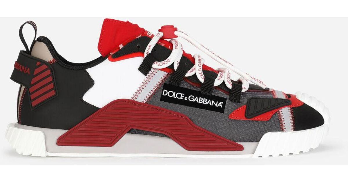 Herren Schuhe Sneaker Niedrig Geschnittene Sneaker Dolce & Gabbana Leder Slip-on-sneaker NS1 aus materialmix in Grau für Herren 