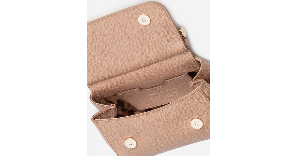 Dolce & Gabbana Leather Dauphine Calfskin Sicily Mini Bag With