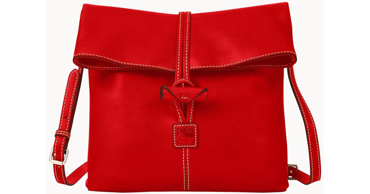 Dooney & Bourke Leather Florentine Medium Toggle Crossbody in Red | Lyst