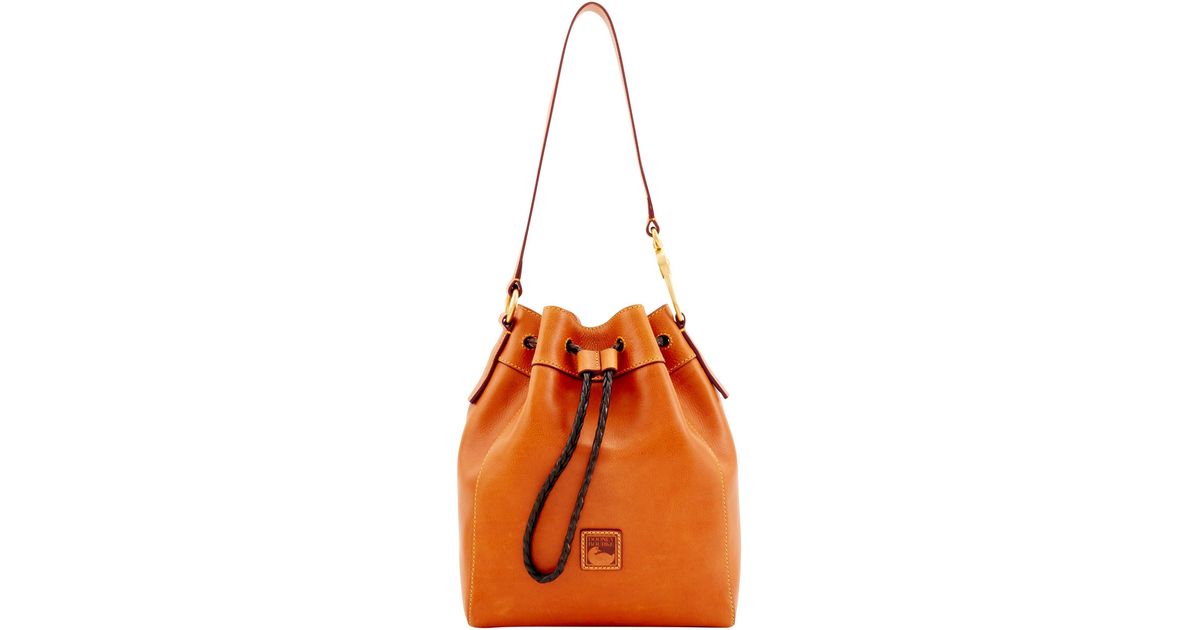 dooney & bourke florentine leather drawstring bag