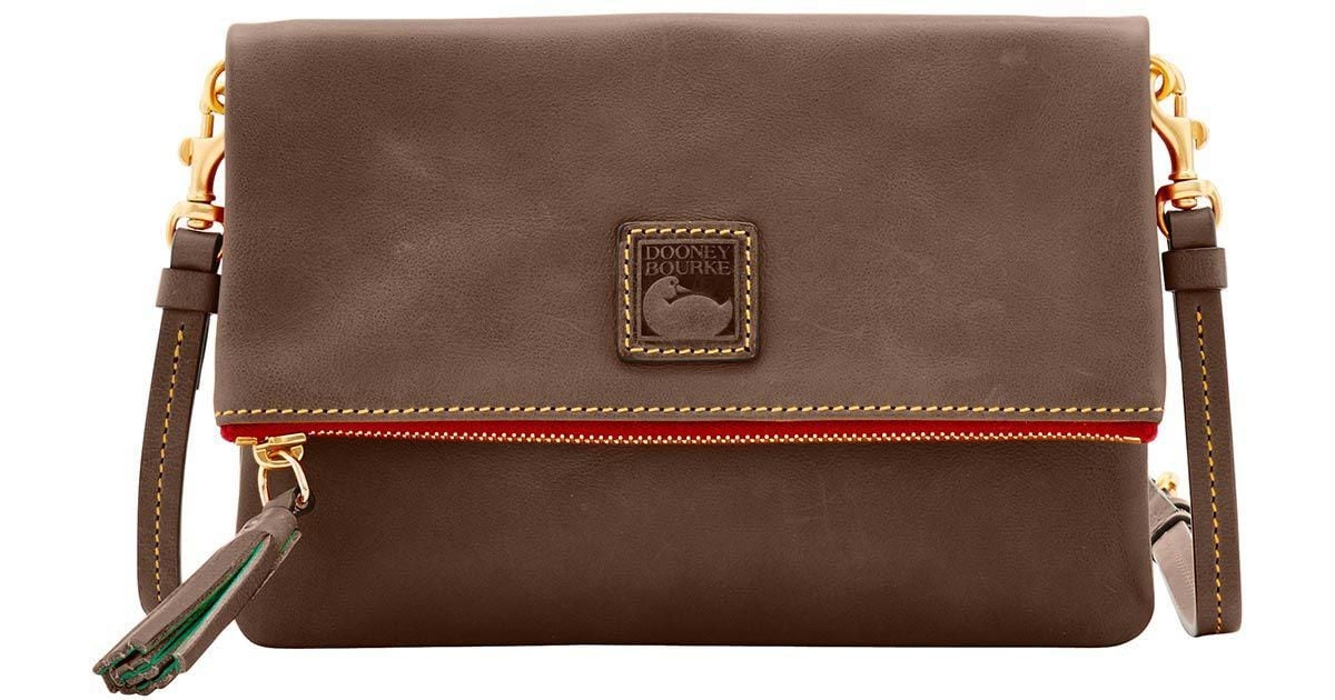 Dooney & Bourke Leather Florentine Foldover Zip Crossbody Lyst
