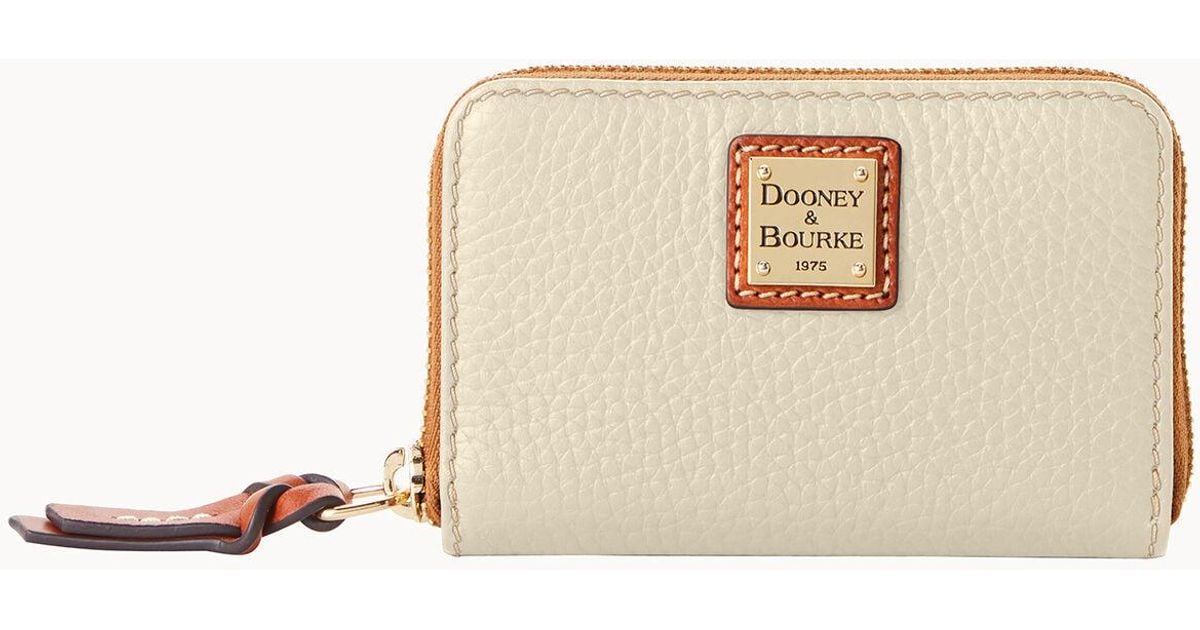Dooney & Bourke Pebble Grain Large Zip Around Credit Card Case Lyst