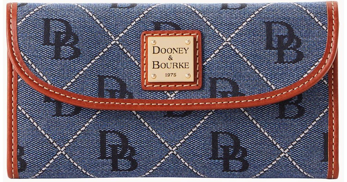 Dooney & Bourke Maxi Quilt Continental Clutch in Natural Lyst