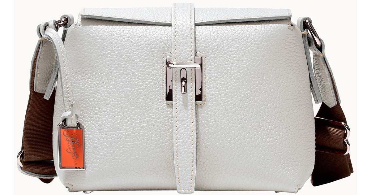Dooney & Bourke Henrys Foldover Crossbody in White (Gray) Lyst