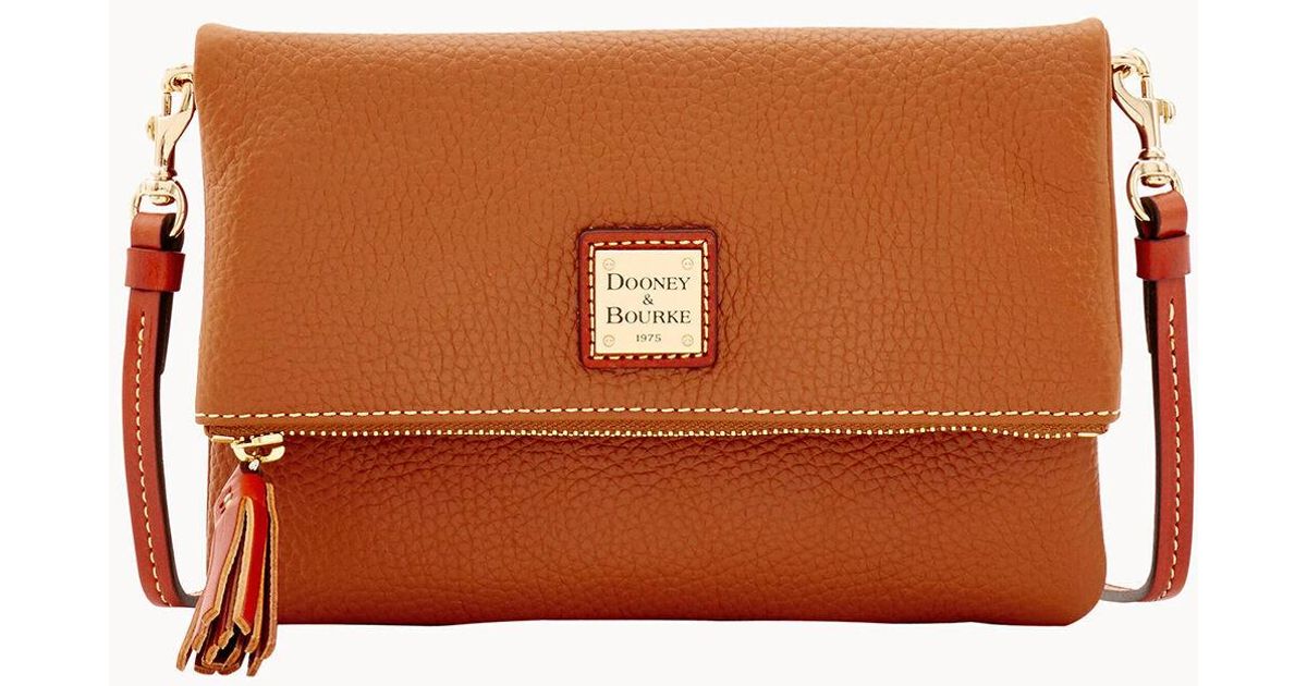 Dooney & Bourke Leather Pebble Grain Foldover Zip Crossbody Lyst