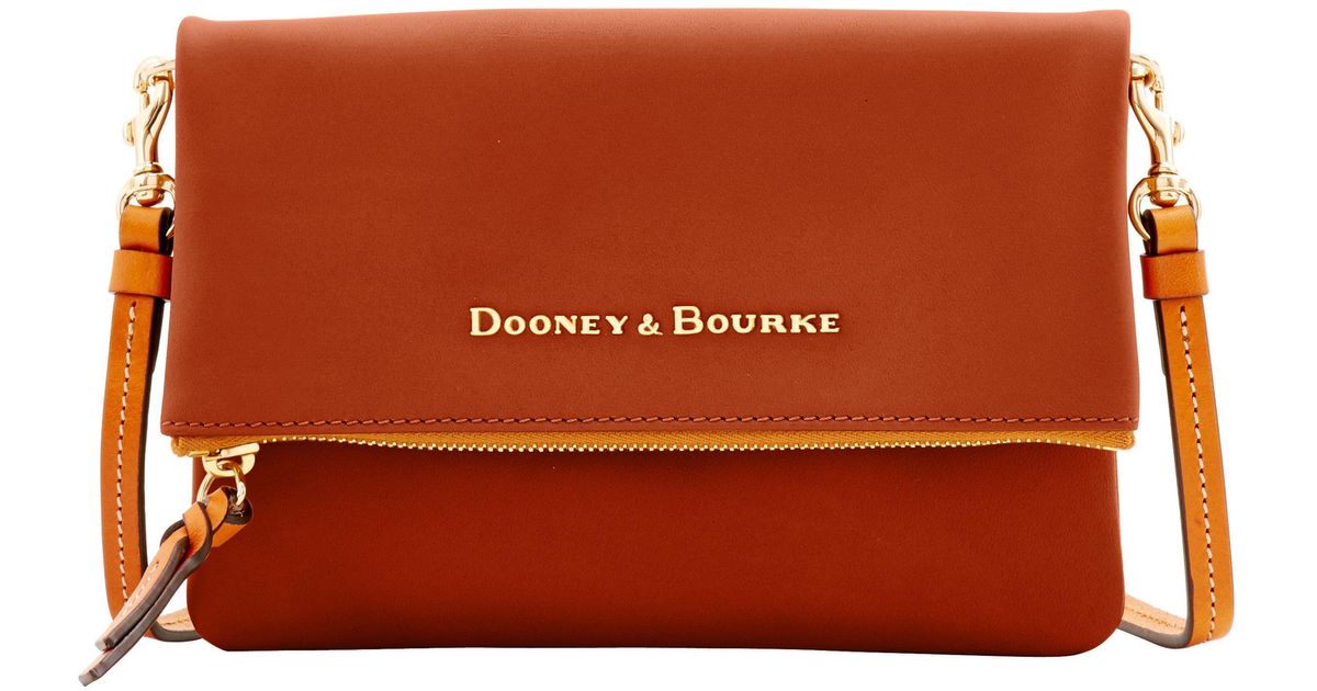Dooney & Bourke Leather City Foldover Zip Crossbody in Natural Lyst