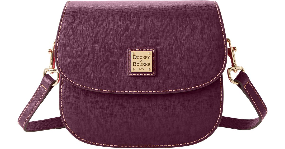 Dooney & Bourke Leather Saffiano Saddle Crossbody in Purple Lyst