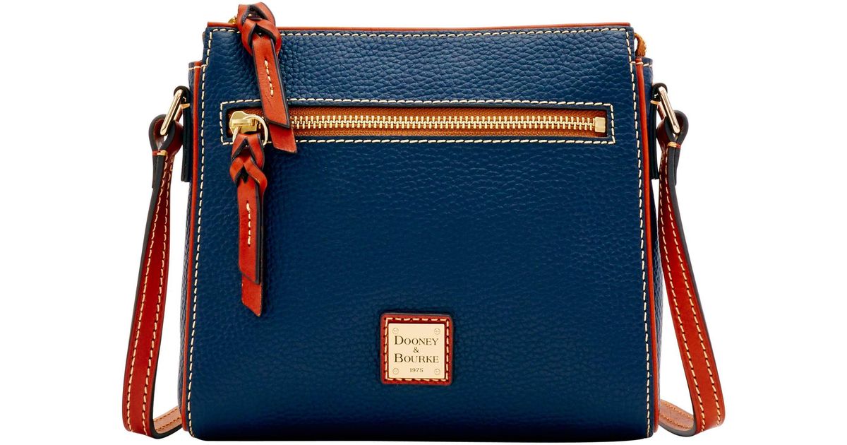 Dooney & Bourke Leather Pebble Grain Allison Crossbody in Midnight Blue