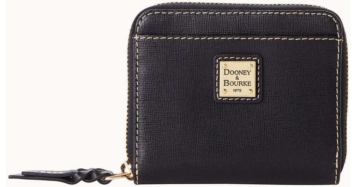 Dooney & Bourke Leather Saffiano Small Zip Around Wallet Lyst