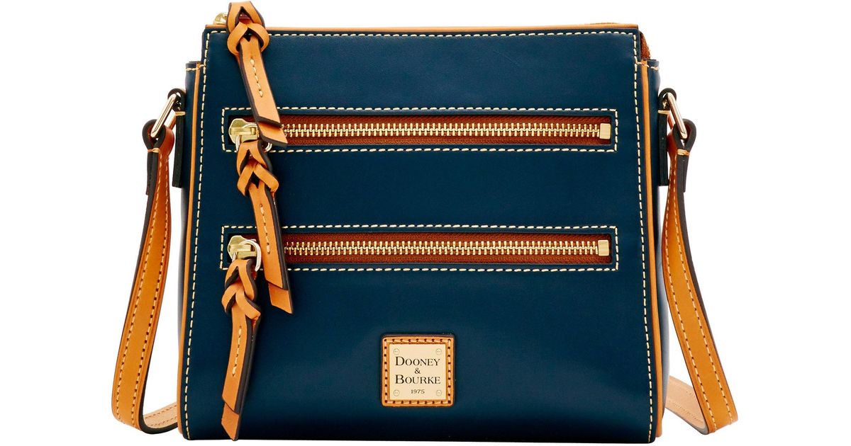 Dooney & Bourke Wexford Leather Peyton Triple Zip in Midnight Blue ...