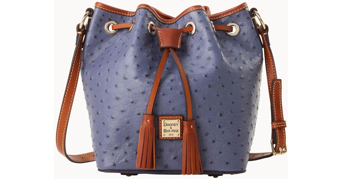 Dooney & Bourke Ostrich Kendall Crossbody in Steel Blue (Blue) Lyst