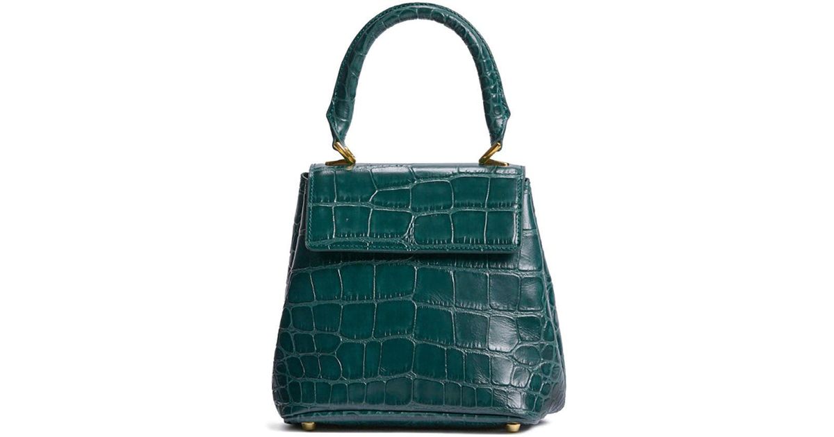 JANEPAIK SEOUL Anne Crocodile-effect Leather Bag | Green | Lyst
