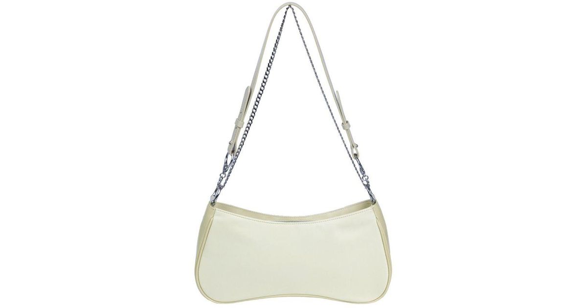 TTMAB Astrid Nylon And Leather Shoulder Bag | Beige in Natural | Lyst