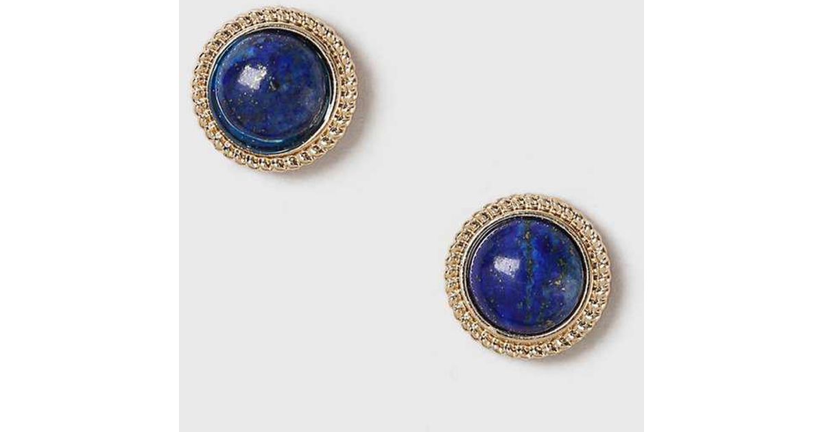 stone stud earrings