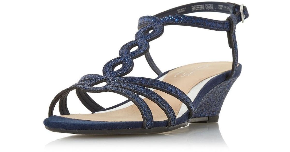 dune navy sandals